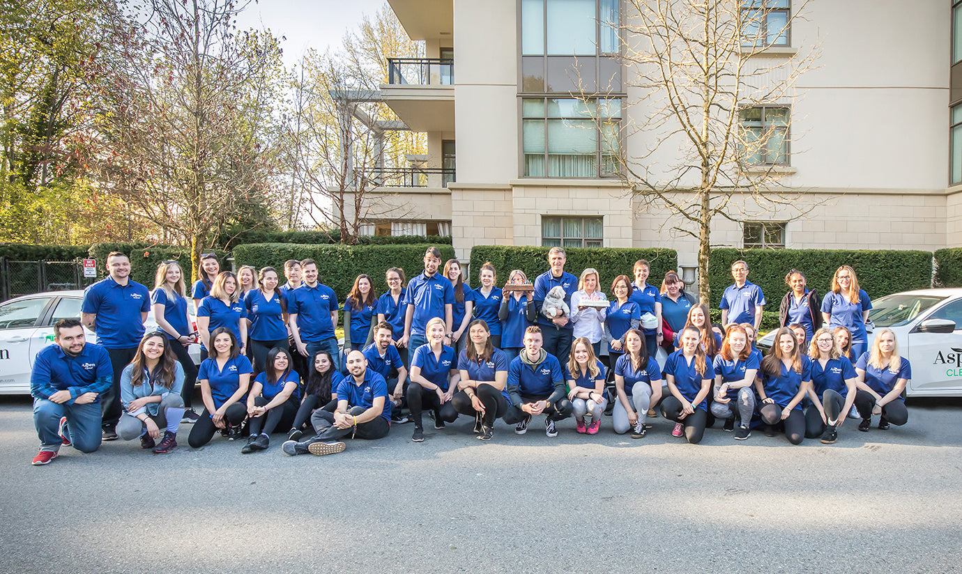 AspenClean Team celebrating the fifth year of winning Best Cleaning Service in Vancouver