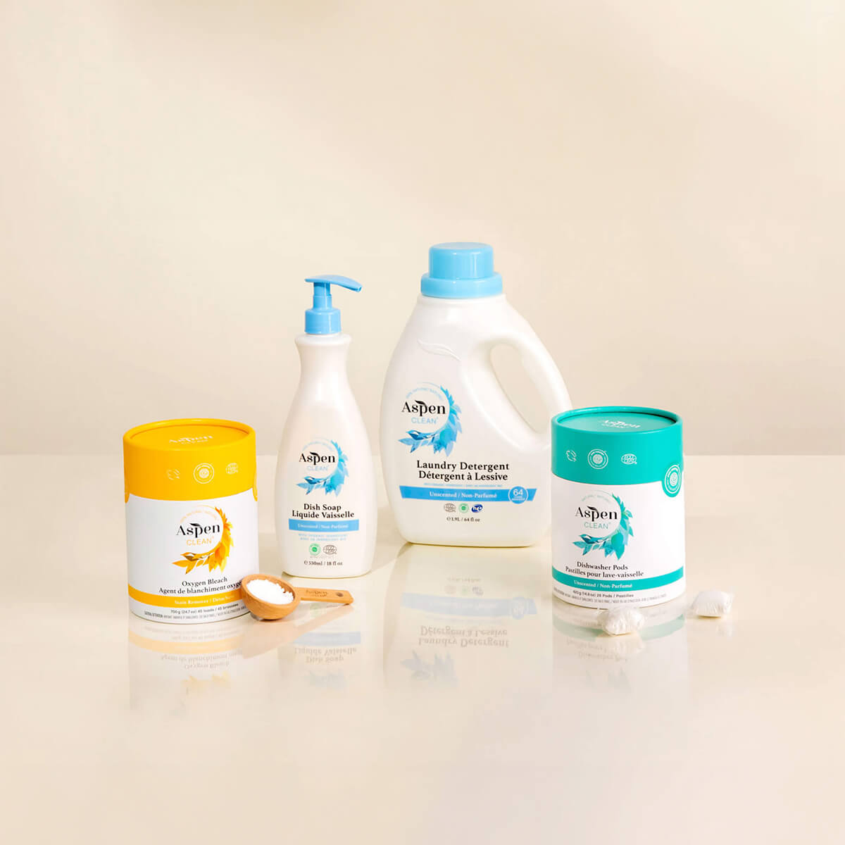 AspenClean Hypoallergenic Kit on the table
