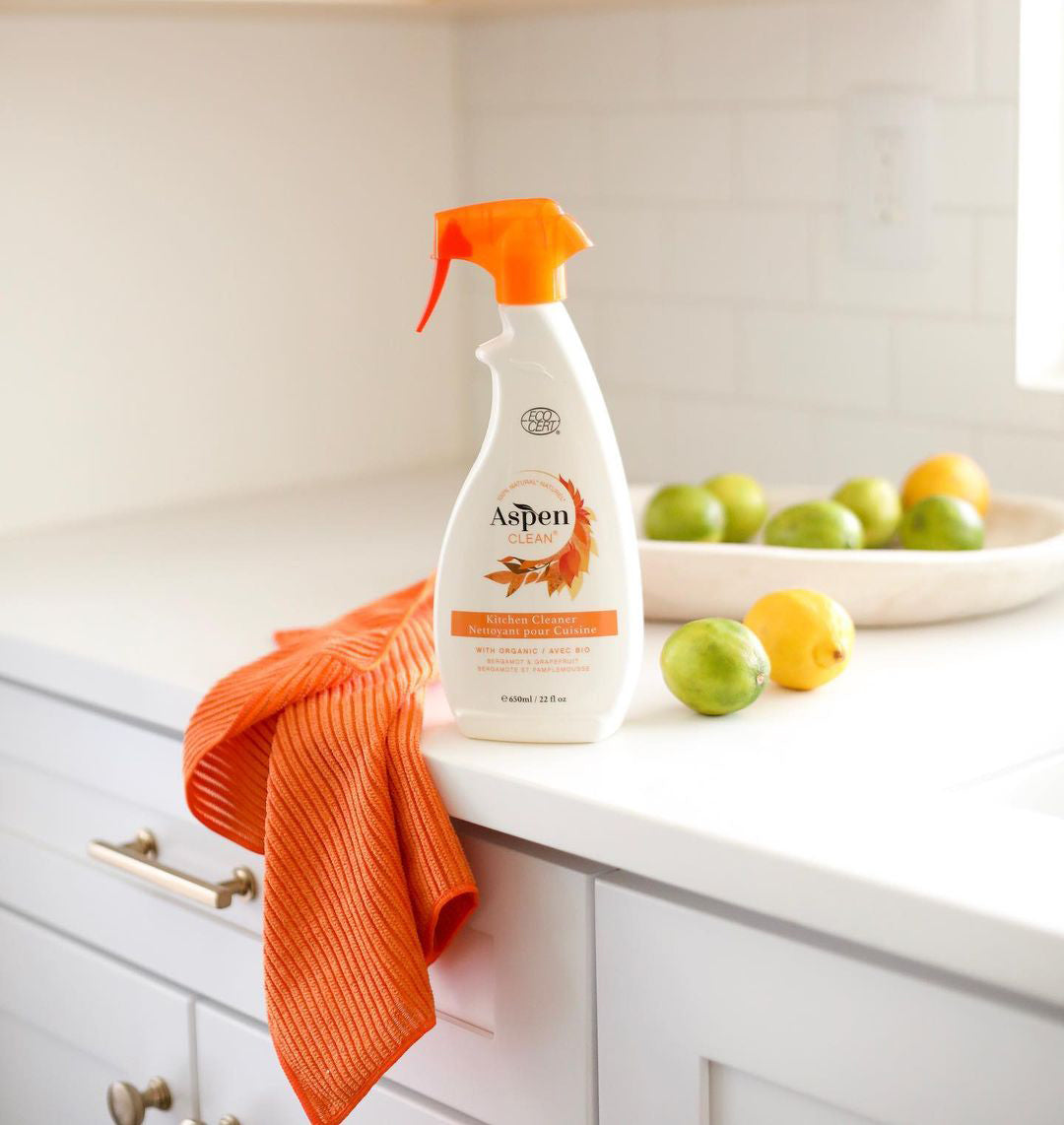 AspenClean Kitchen Cleaner on counter
