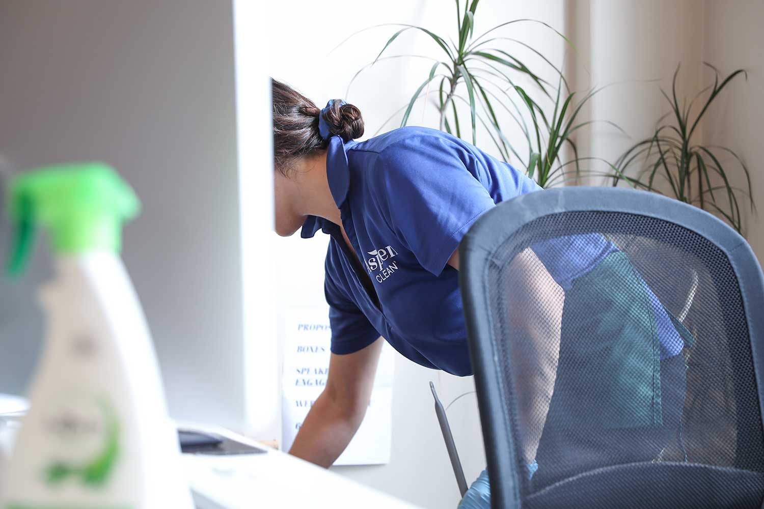 AspenClean team cleans office space