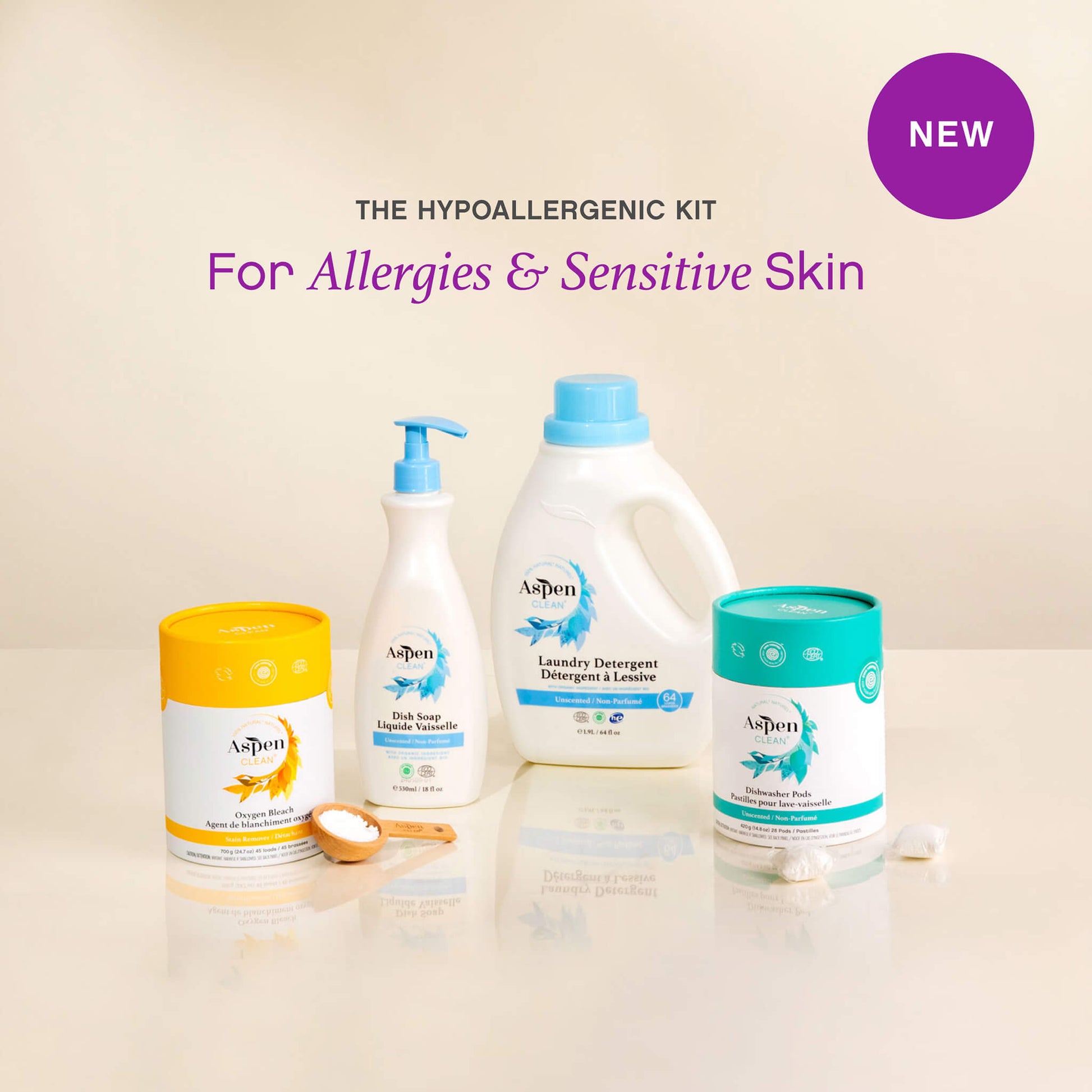 AspenClean Hypoallergenic Cleaning Kit for allergies and sensitive skin