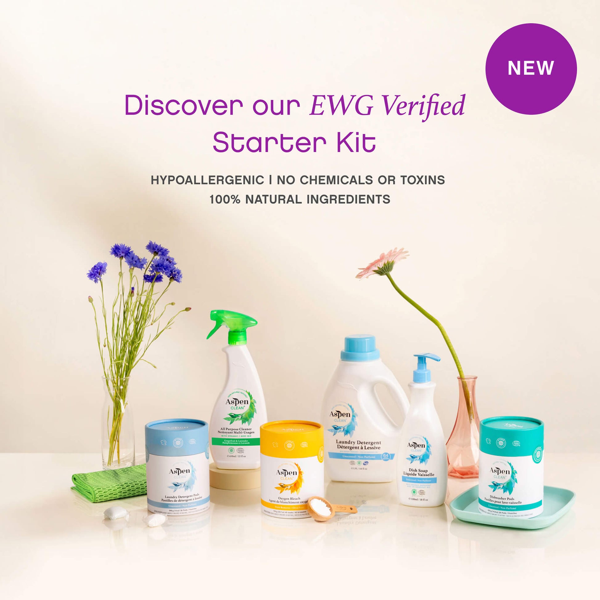 EWG Verified AspenClean Starter Cleaning Kit