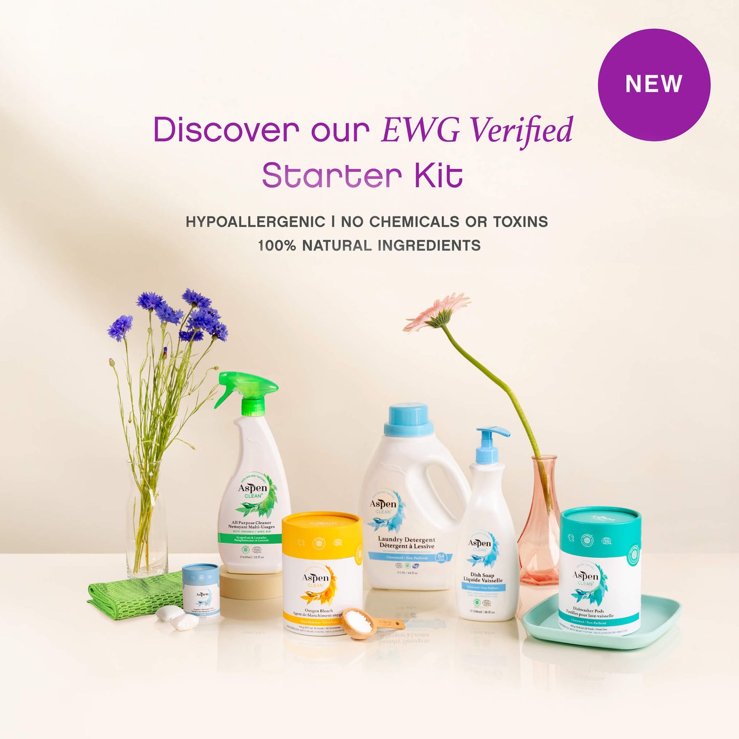 EWG Verified AspenClean Starter Cleaning Kit