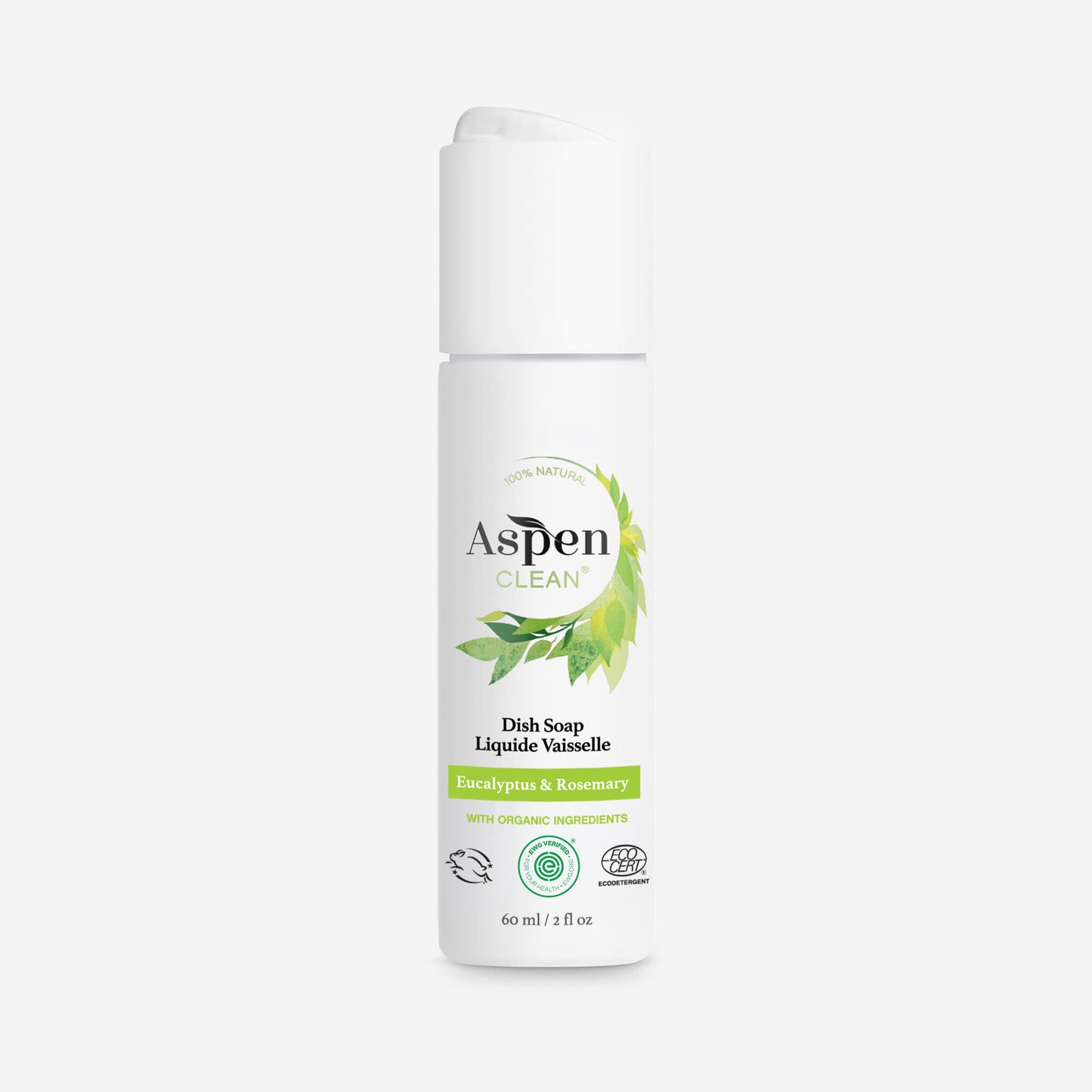 AspenClean Travel Size Dish Soap Eucalyptus & Rosemary