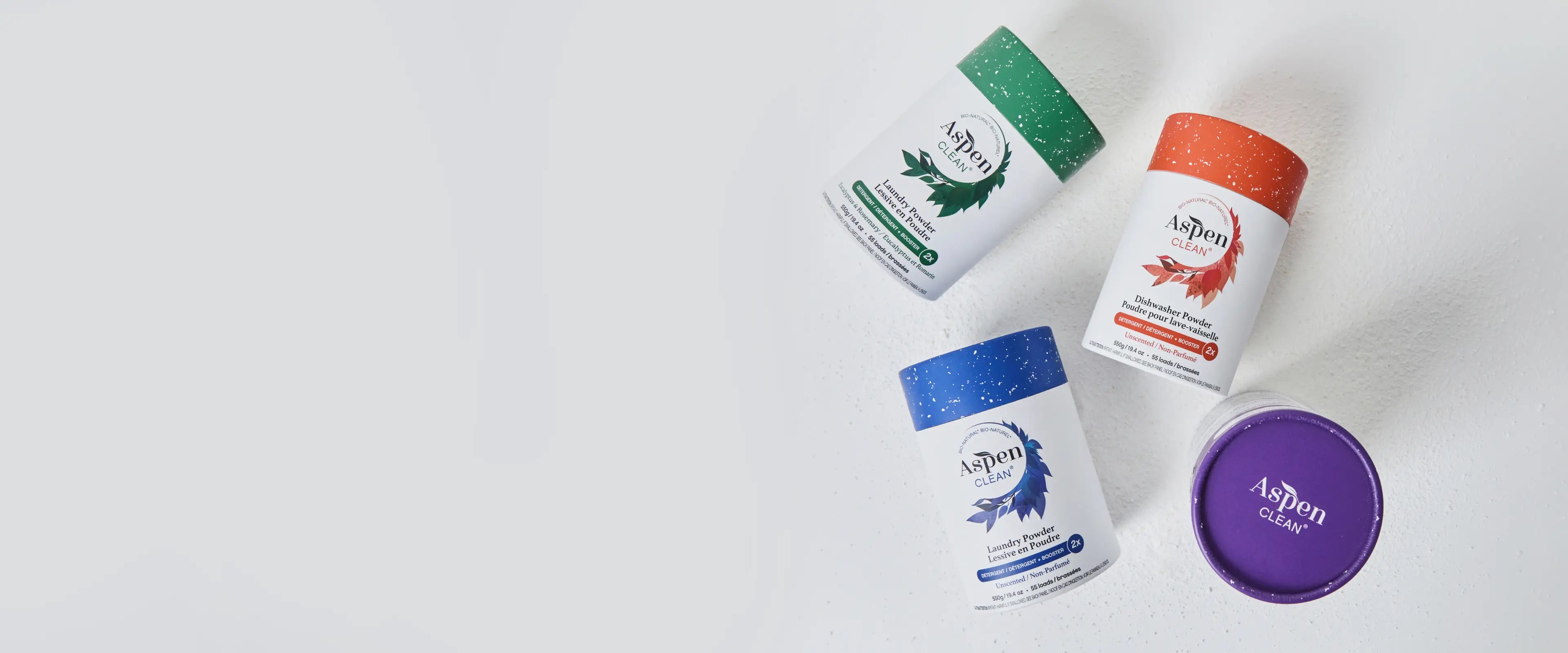 AspenClean new Powder Detergents and booster collection