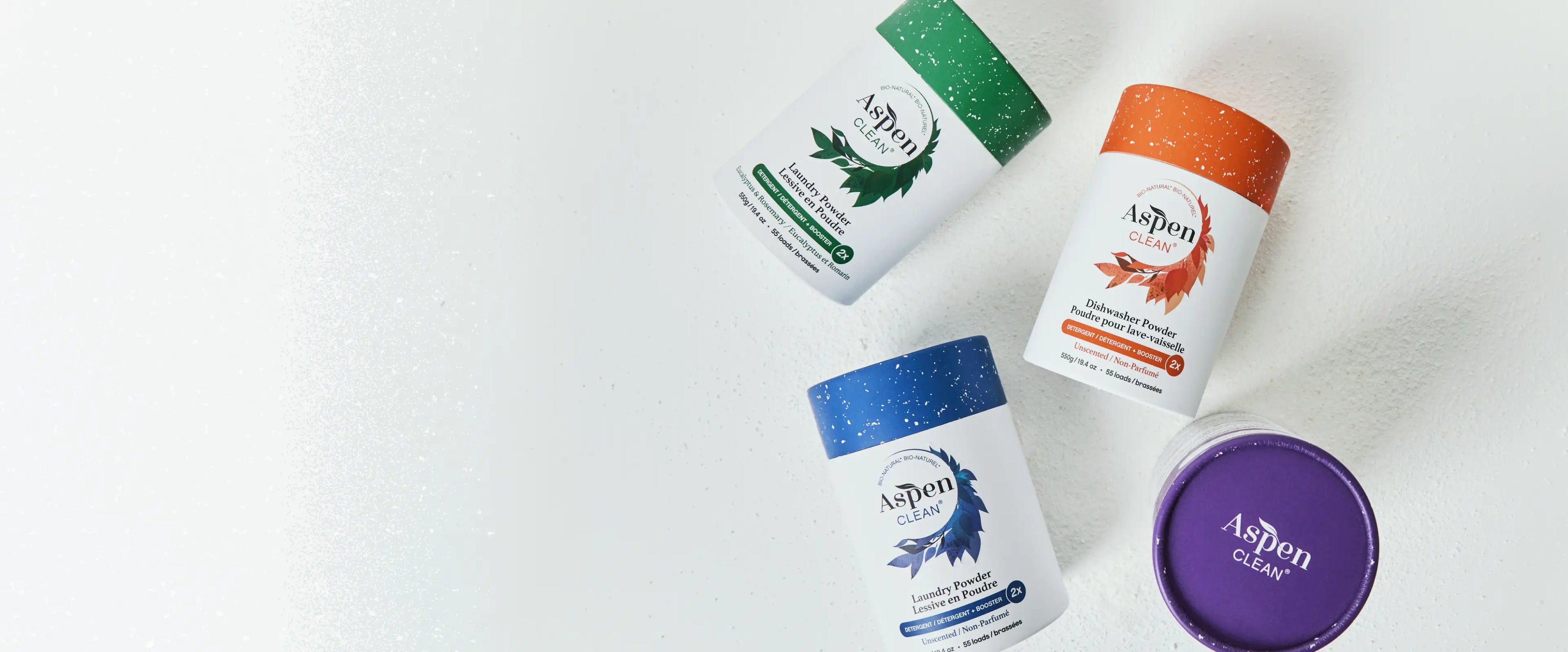 AspenClean new Powder Detergents and booster collection