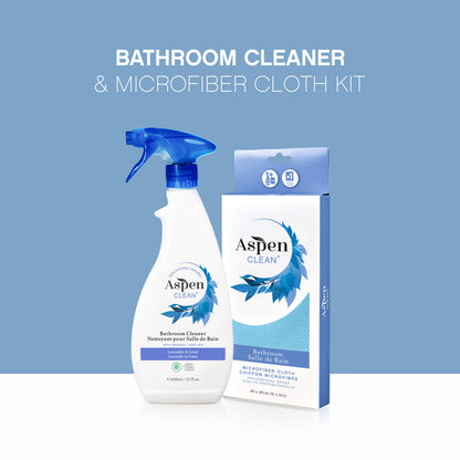 Bathroom Cleaner and Microfiber Cloth Kit