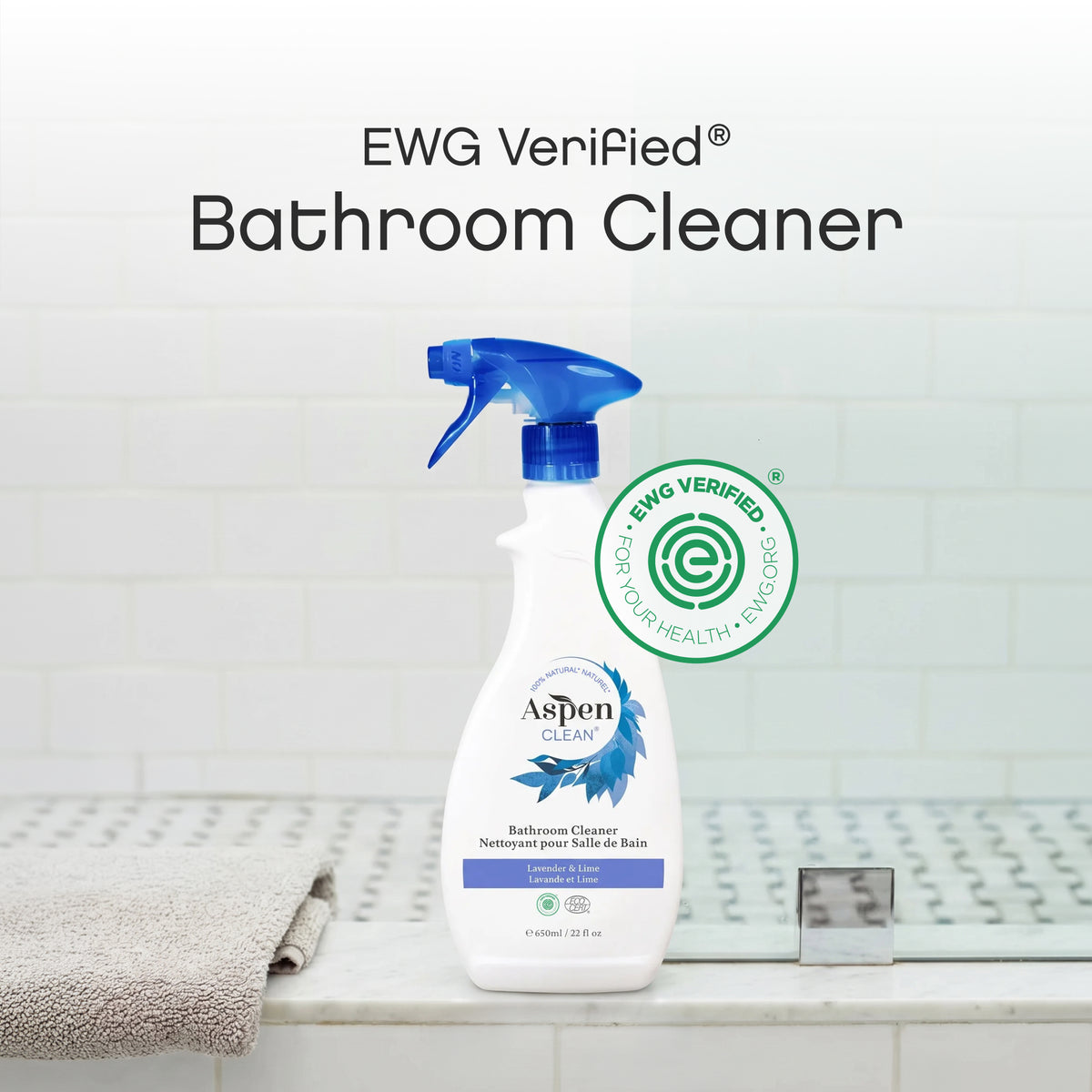 AspenClean EWG Verified Bathroom Cleaner made with Organic Ingredients