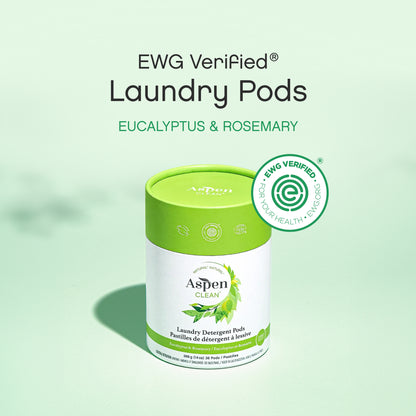 Aspen Clean Laundry Pods in Eucalyptus & Rosemary scent is EWG Verified