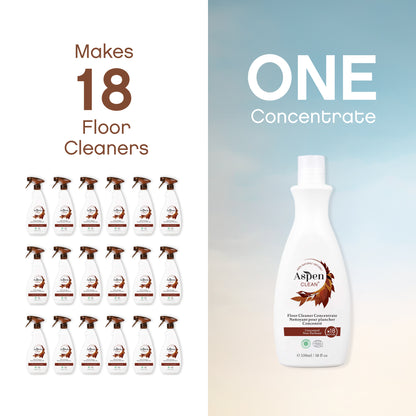 AspenClean Floor Cleaner Concentrate makes 18 floor cleaners