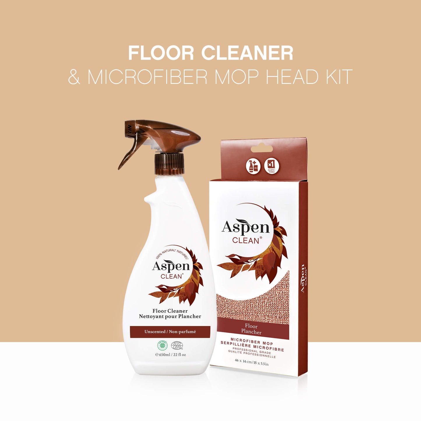 Floor Cleaner and Microfiber Mop Head Kit