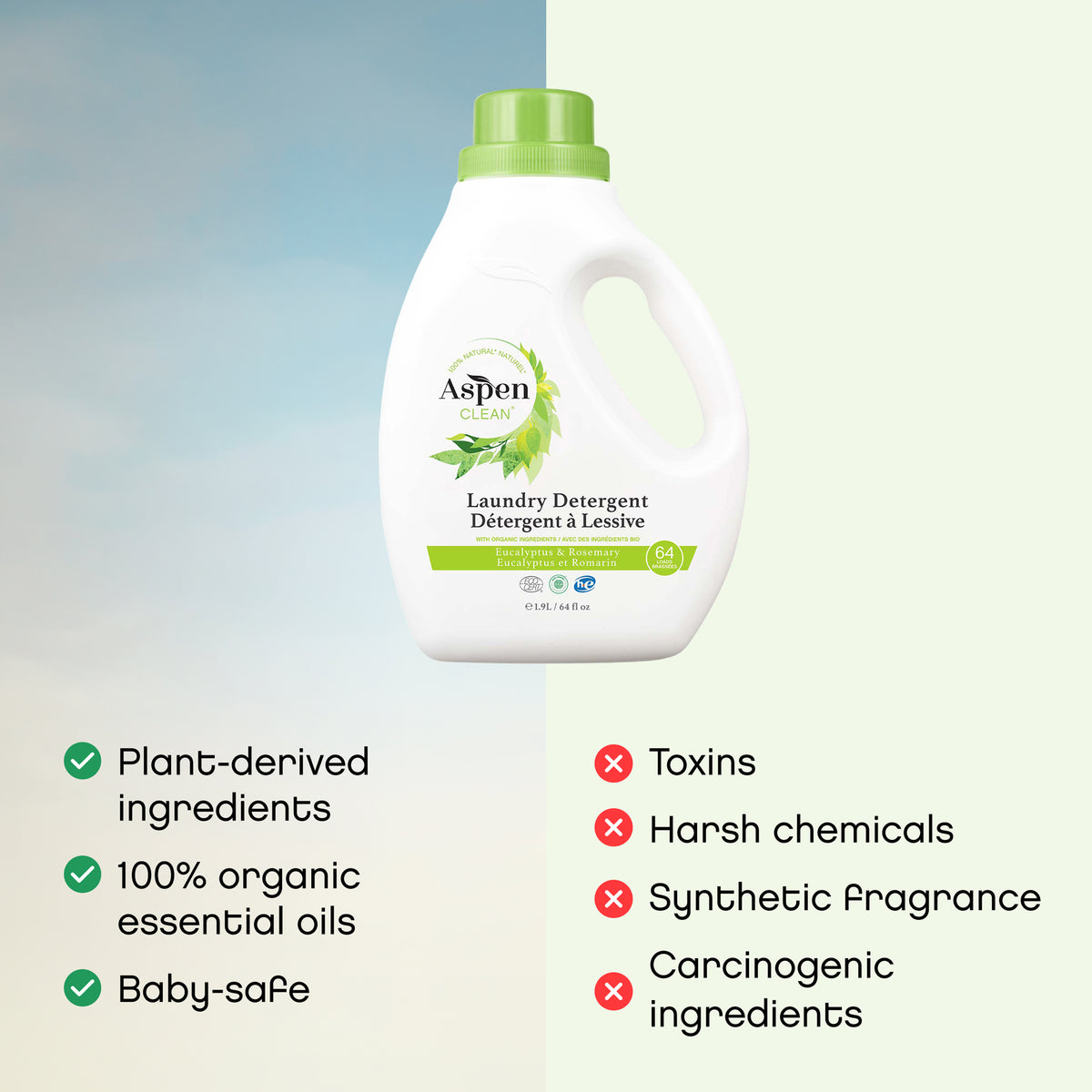 Laundry Detergent Eucalyptus & Rosemary specs