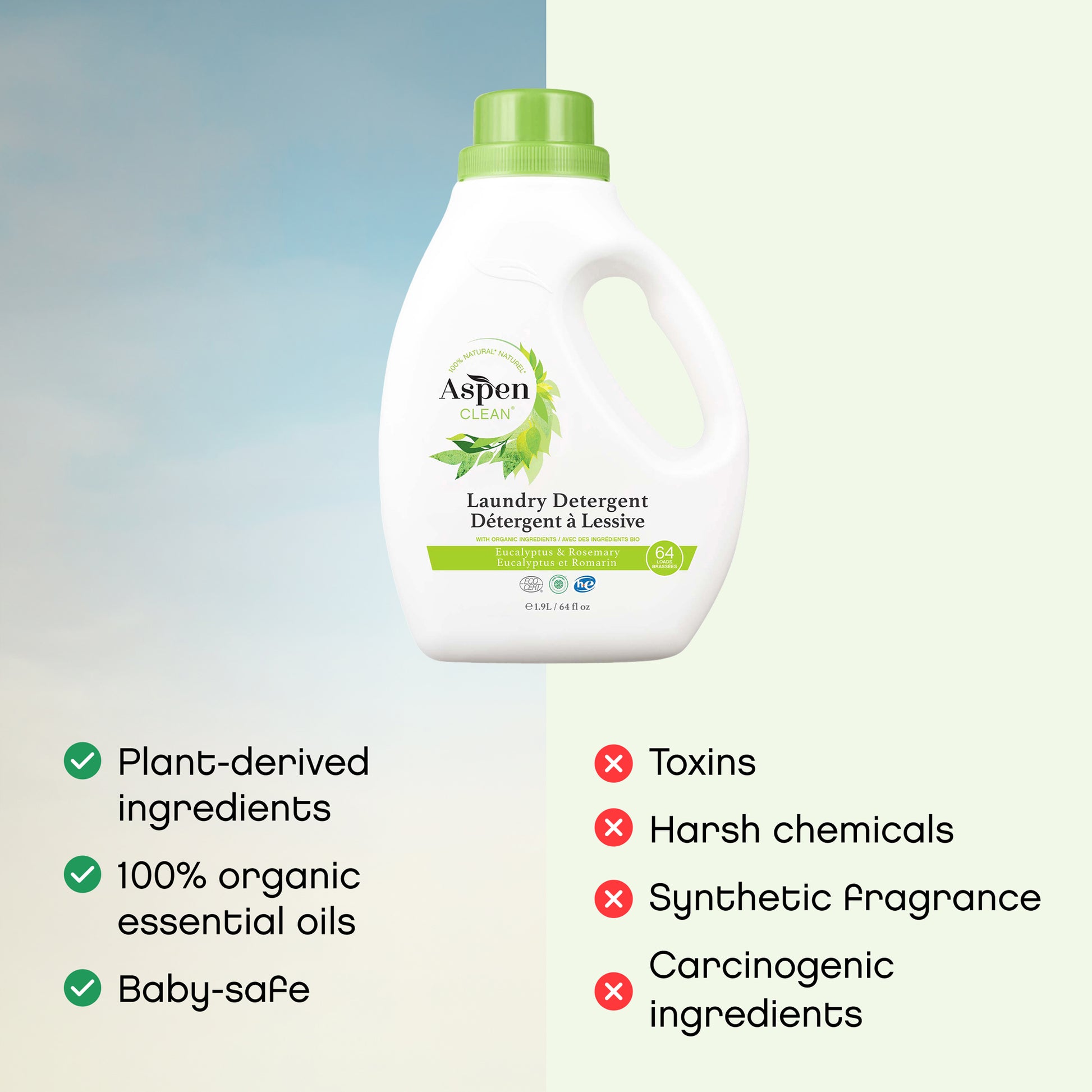 Laundry Detergent Eucalyptus & Rosemary specs