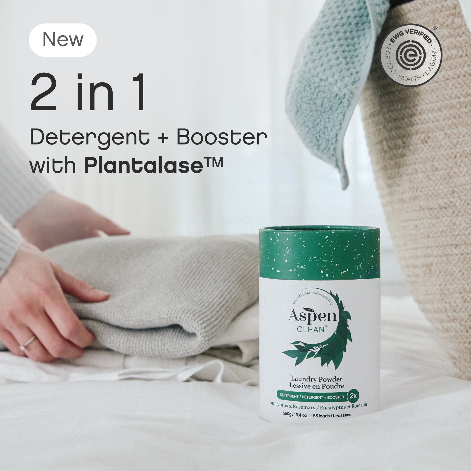 Eucalyptus laundry powder detergent and booster