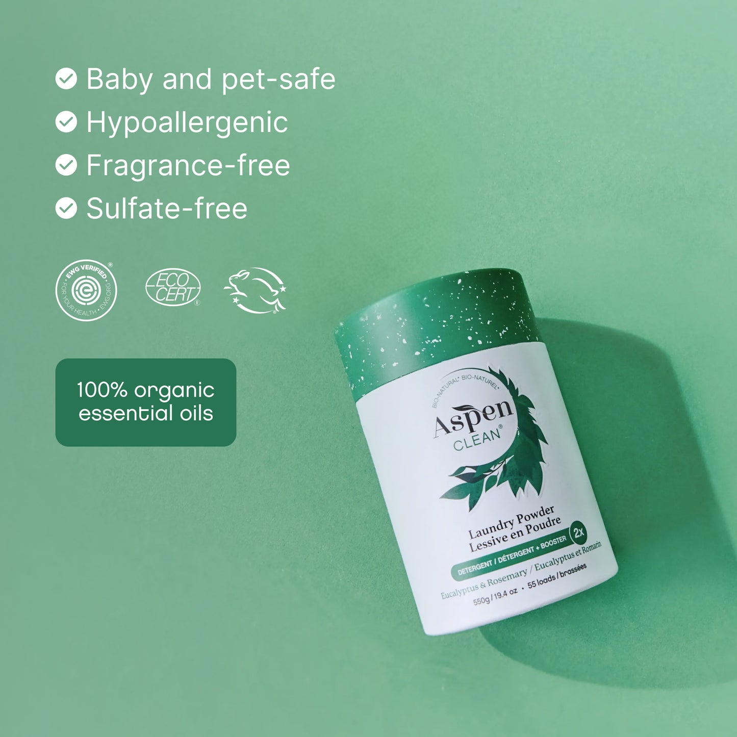 baby and pet safe Eucalyptus laundry powder