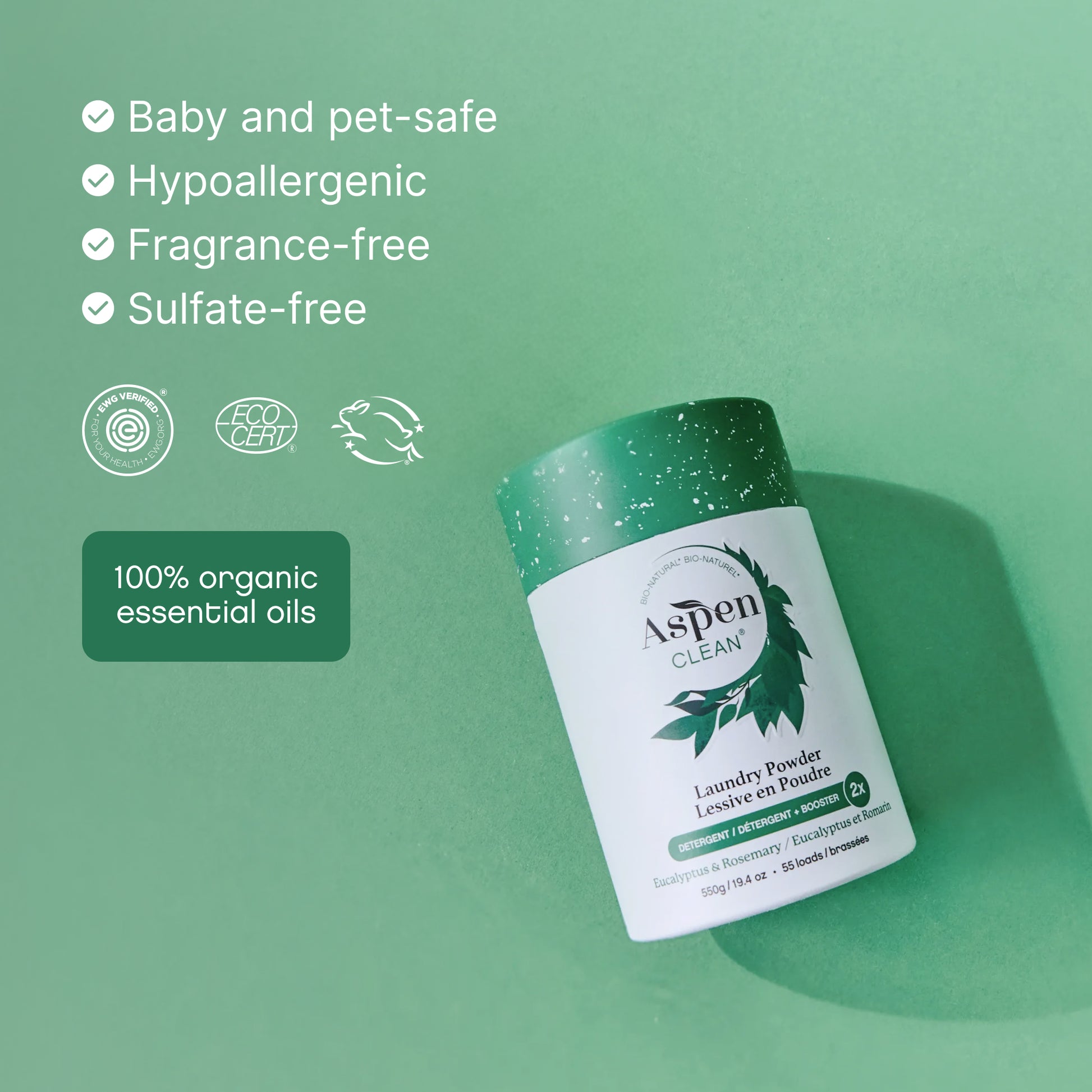 baby and pet safe Eucalyptus laundry powder