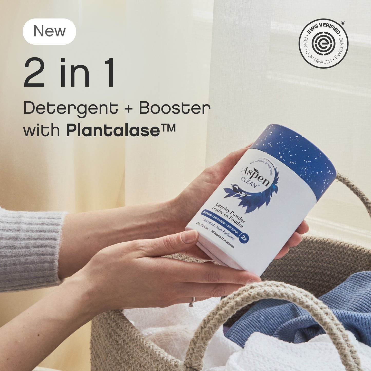 unscented laundry powder detergent and booster