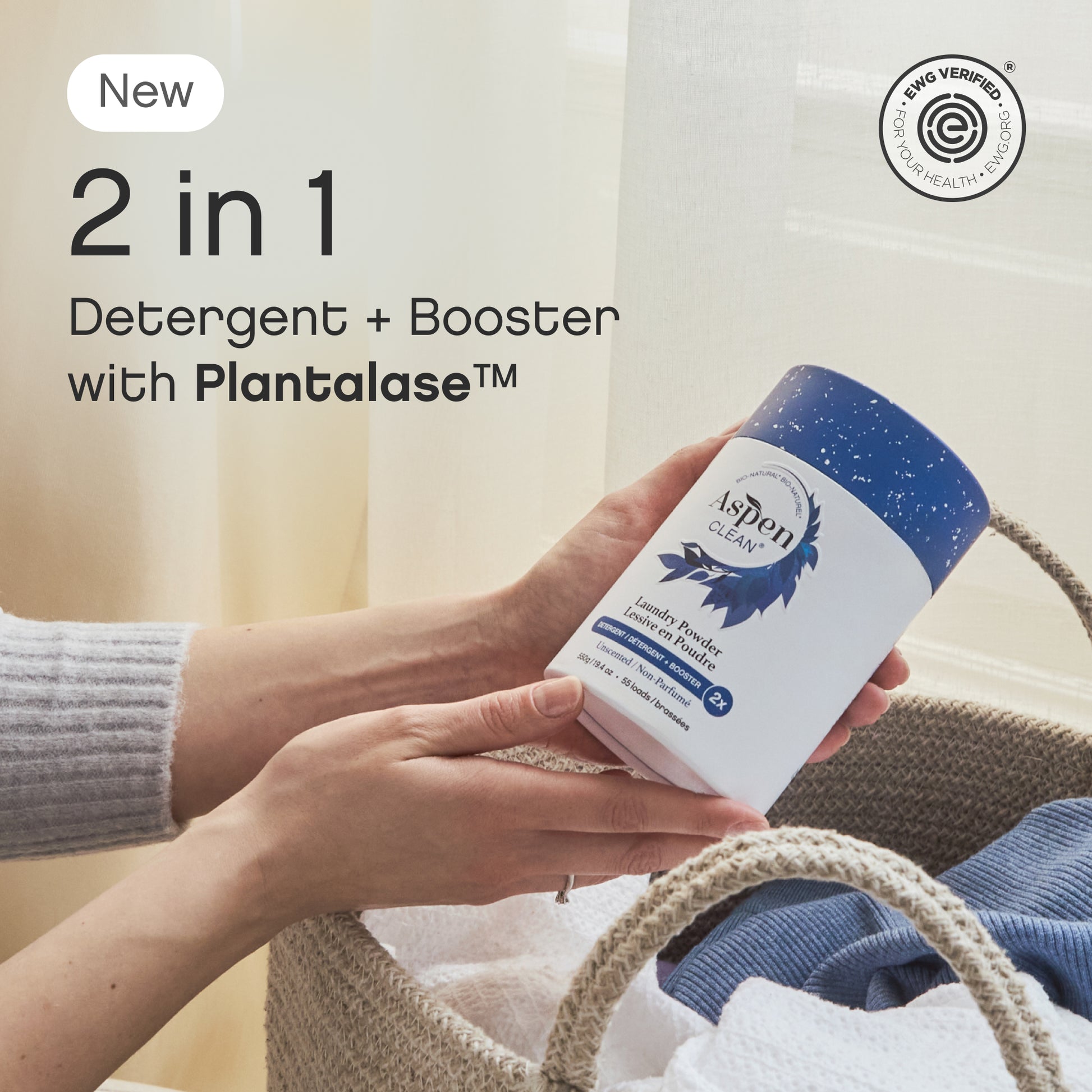 unscented laundry powder detergent and booster