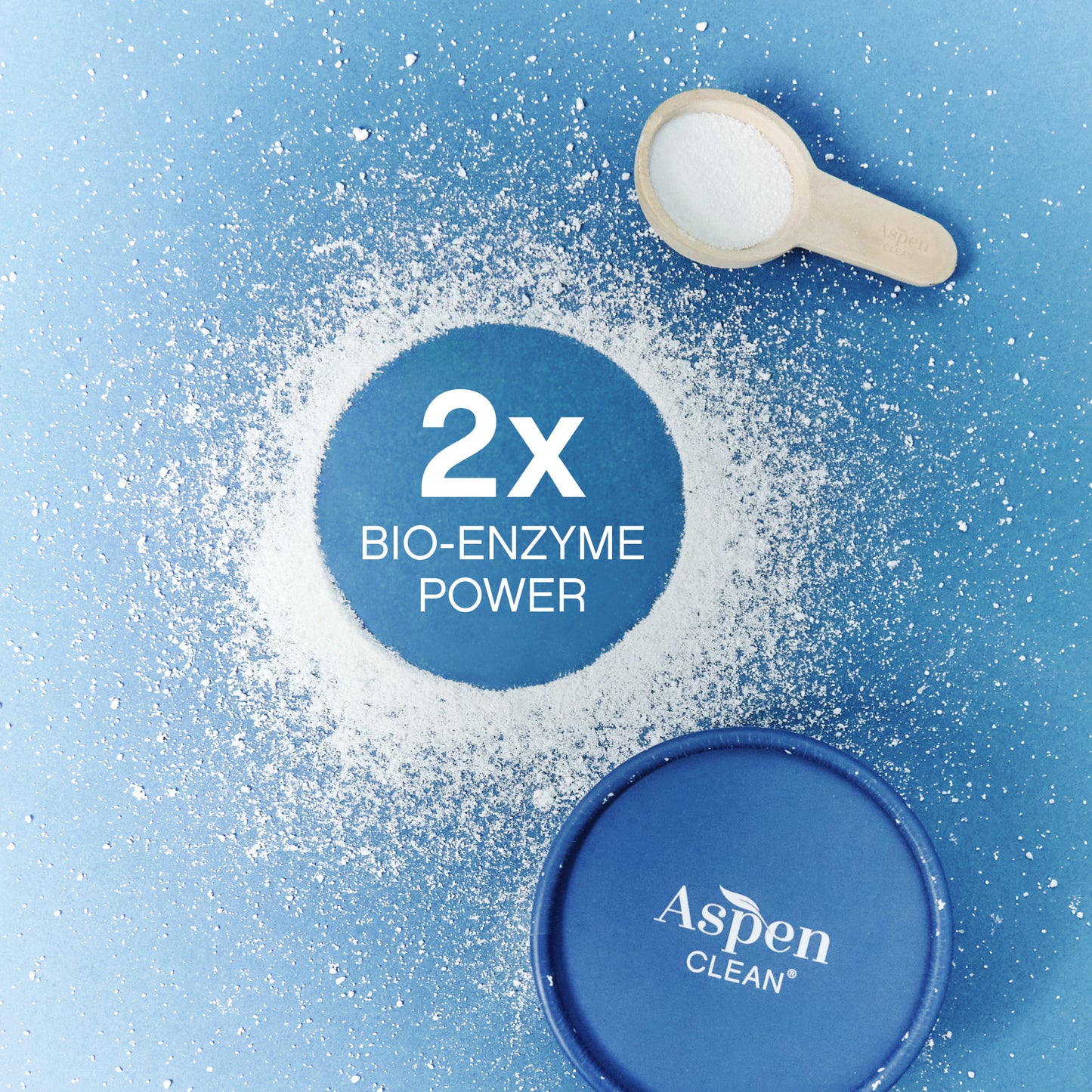 unscented laundry powder with 2x bio-enzyme power