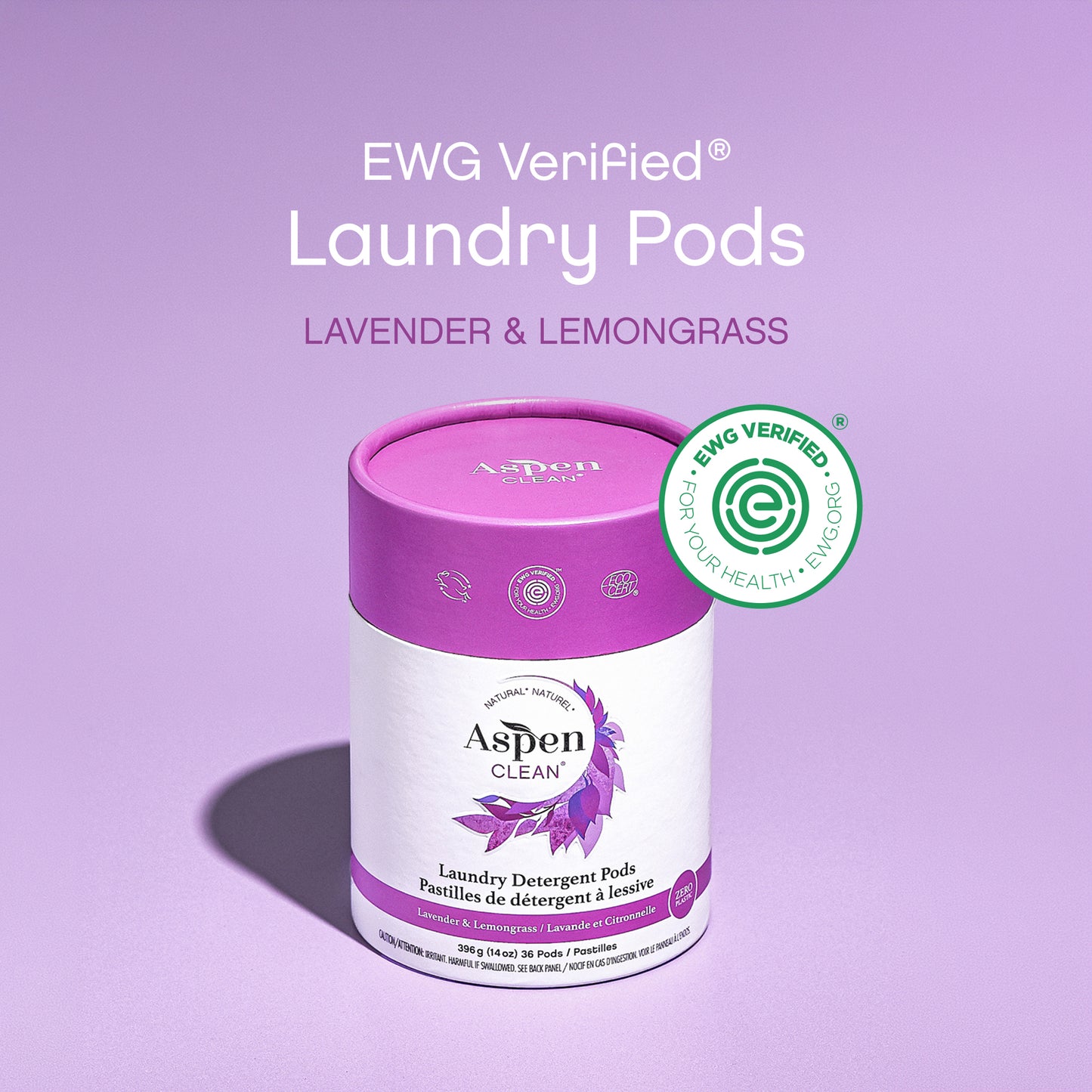 AspenClean Lavender Laundry Pods is EWG Verified