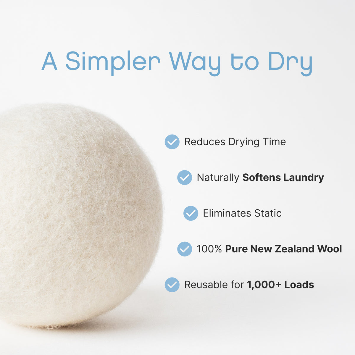 AspenClean Wool Dryer Balls features