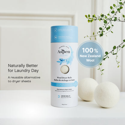 AspenClean Wool Dryer Balls a reusable alternative to dryer sheets