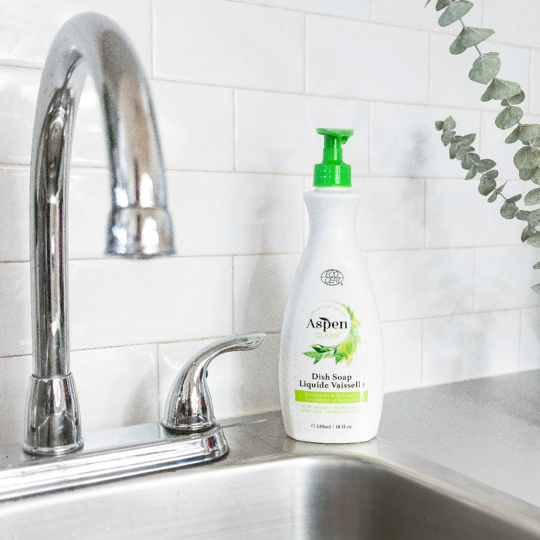 Natural Dish Soap - Organic Natural Products, EWG Verified, Ecocert, Voted Best by Parents' Magazine - AspenClean
