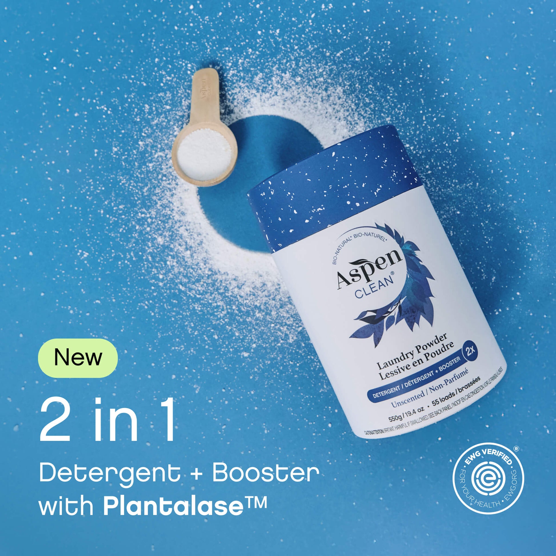 unscented laundry powder detergent and booster