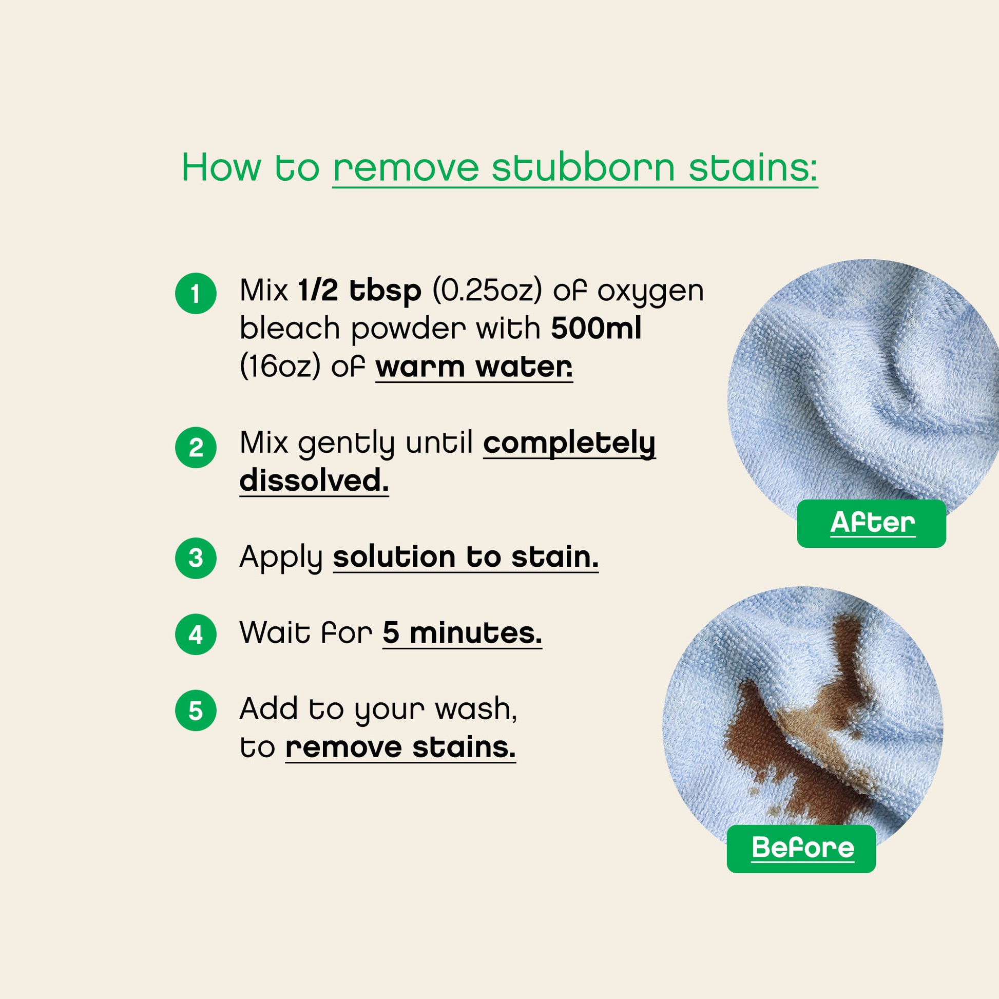 Best Natural Stain Remover, Oxygen Bleach Powder, EWG Verified, How to remove stubborn stains