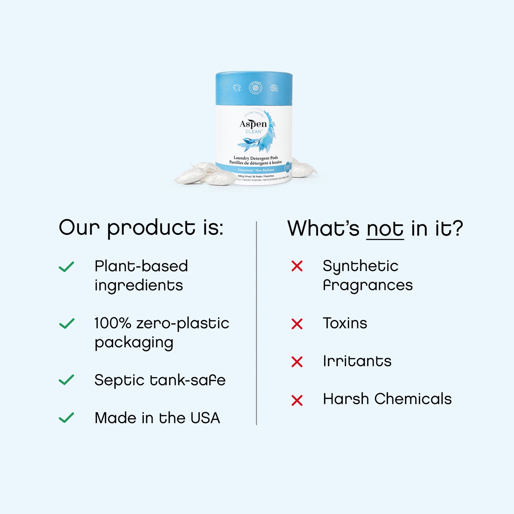 Best Unscented Laundry Pods EcoFriendly Natural AspenClean