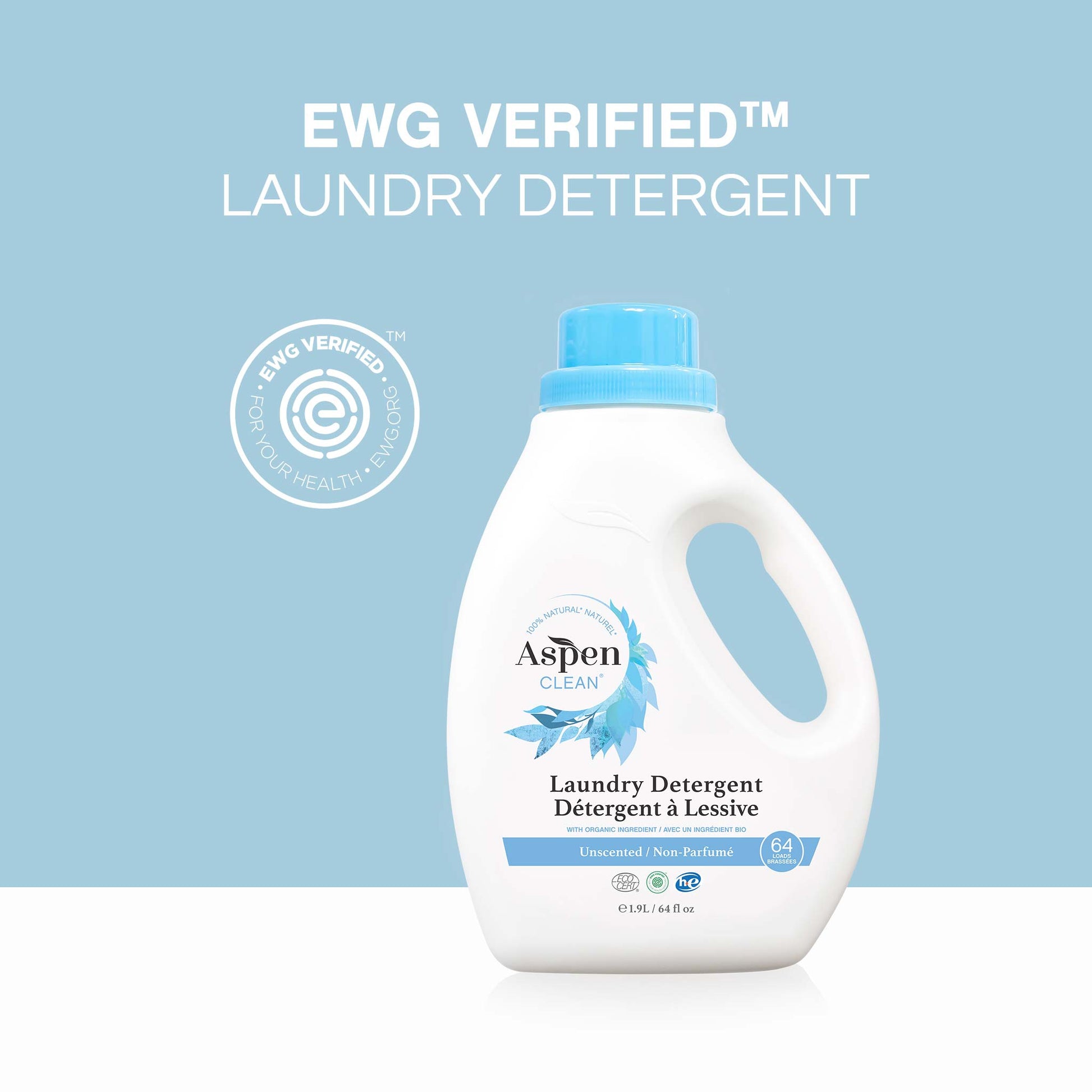 AspenClean Unscented Laundry Detergent Natural, Organic